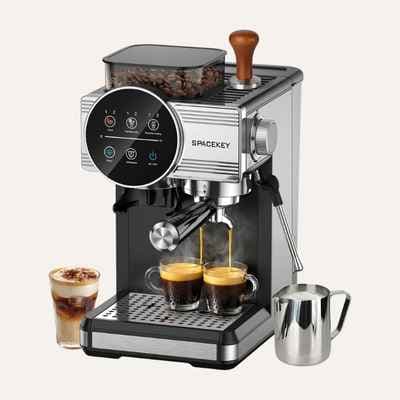 Spacekey Espresso Machine with Grinder and Steam Wand