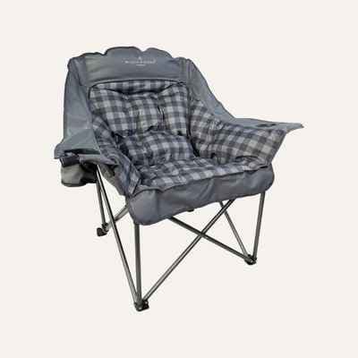 Black Sierra Plush XL Padded Camping Chair