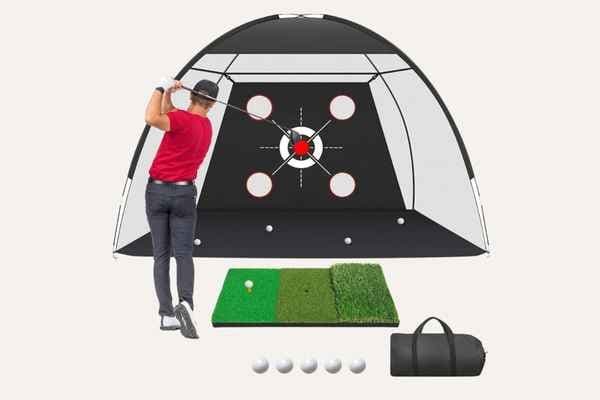 Golf Practice Net and Hitting Mat Set
